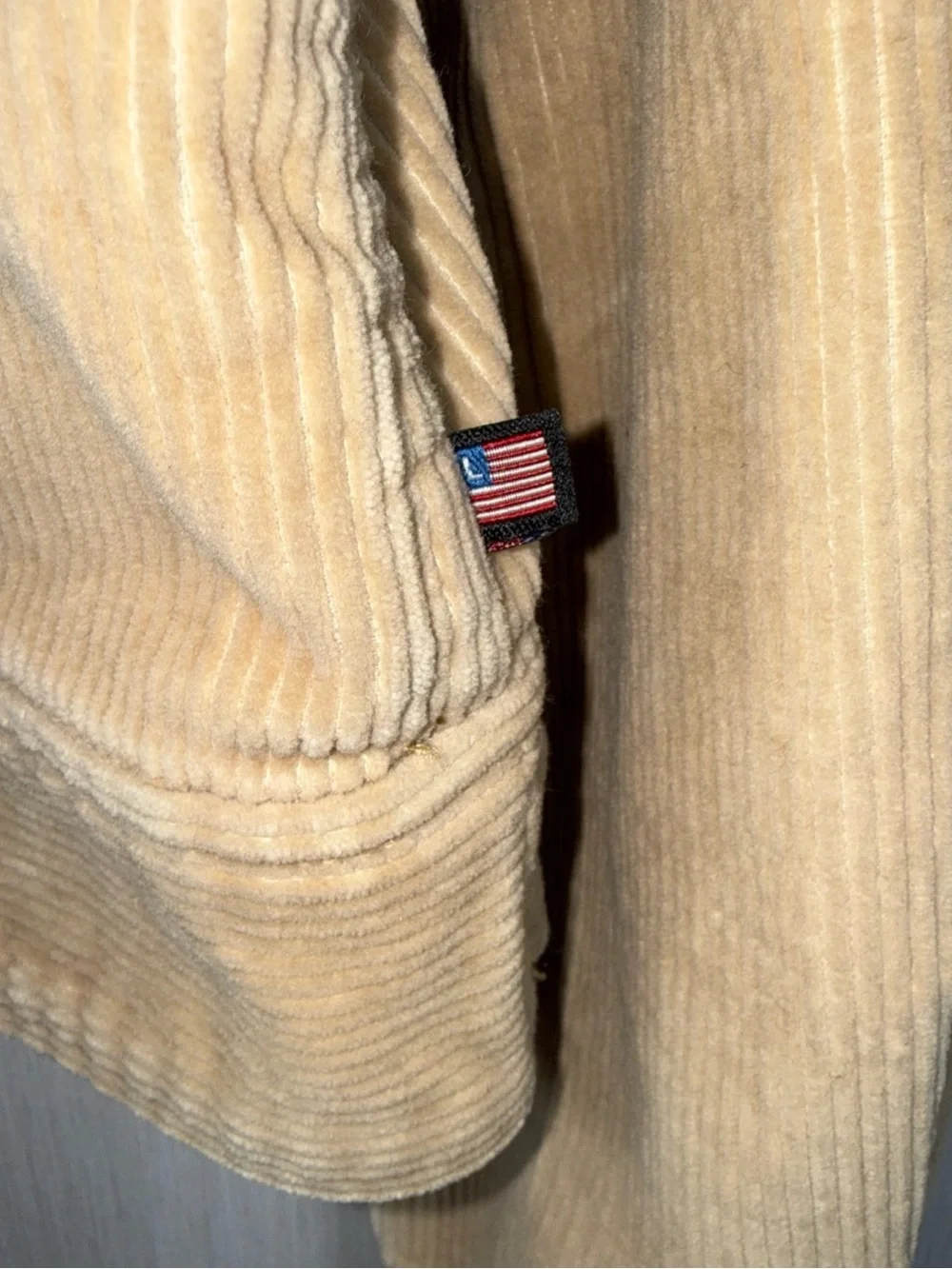 Vintage Women’s Ralph Lauren Tan Corduroy Zip Jacket Pockets crop - Picture 5 of 8
